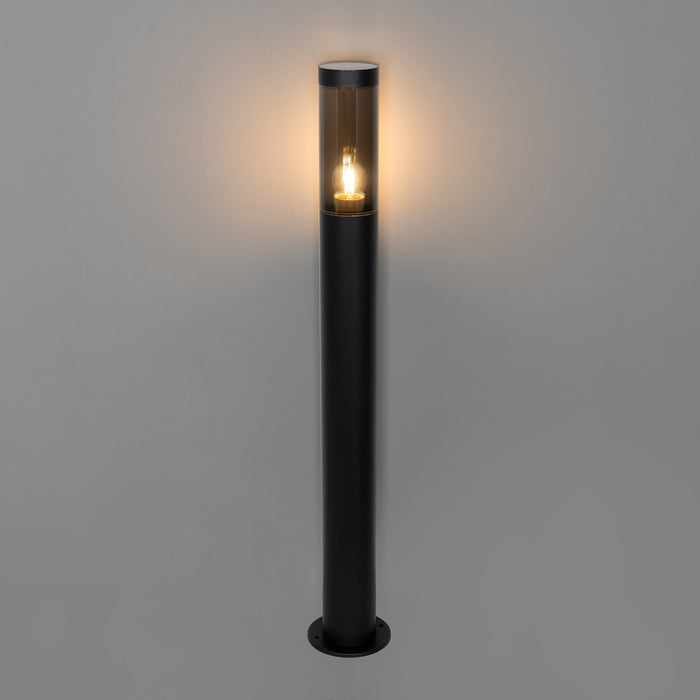 QAZQA Moderne buitenlamp paal zwart 110 cm IP44 - Rox