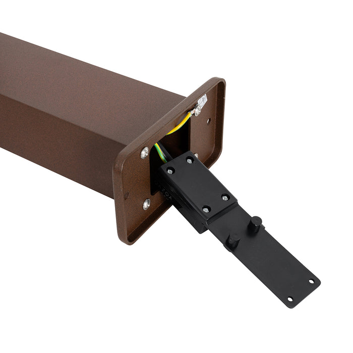 QAZQA Industriële staande buitenlamp roestbruin 80 cm IP44 - Baleno