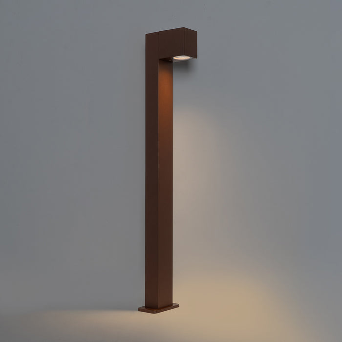 QAZQA Industriële staande buitenlamp roestbruin 80 cm IP44 - Baleno