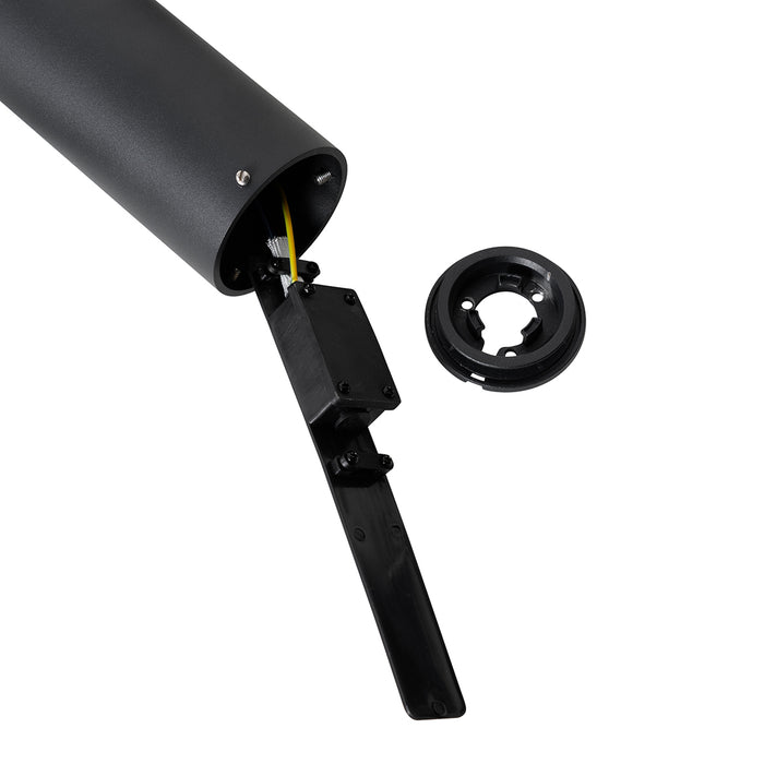 QAZQA Staande buitenlamp zwart 50 cm 2-lichts verstelbaar - Duo