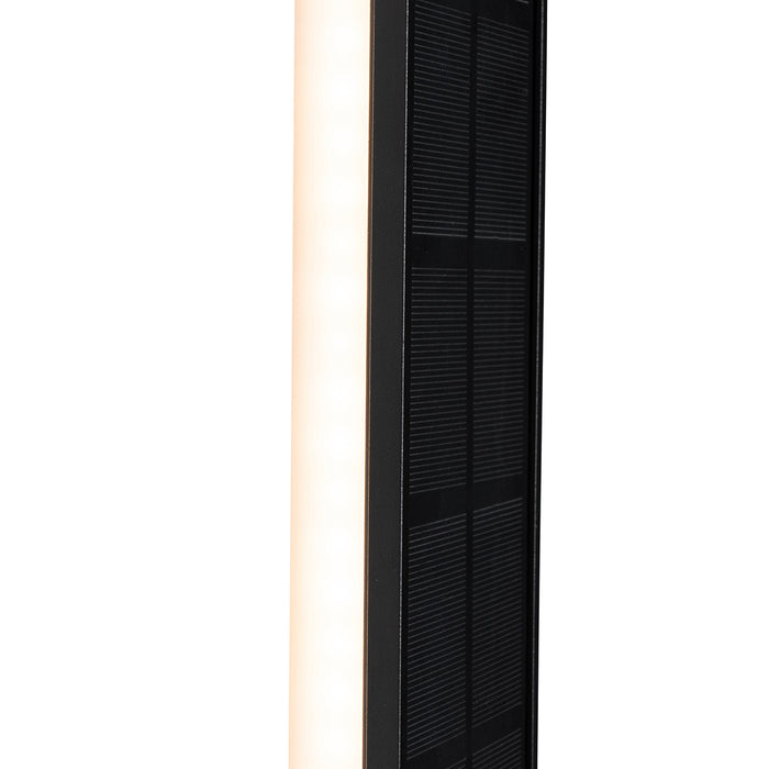 QAZQA Buiten wandlamp zwart 30 cm incl. LED 4-staps dimbaar met solar