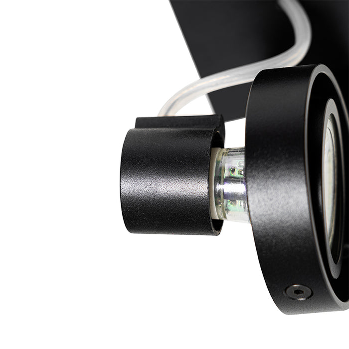 QAZQA Moderne plafondspot zwart draai- en kantelbaar GU10 50mm -