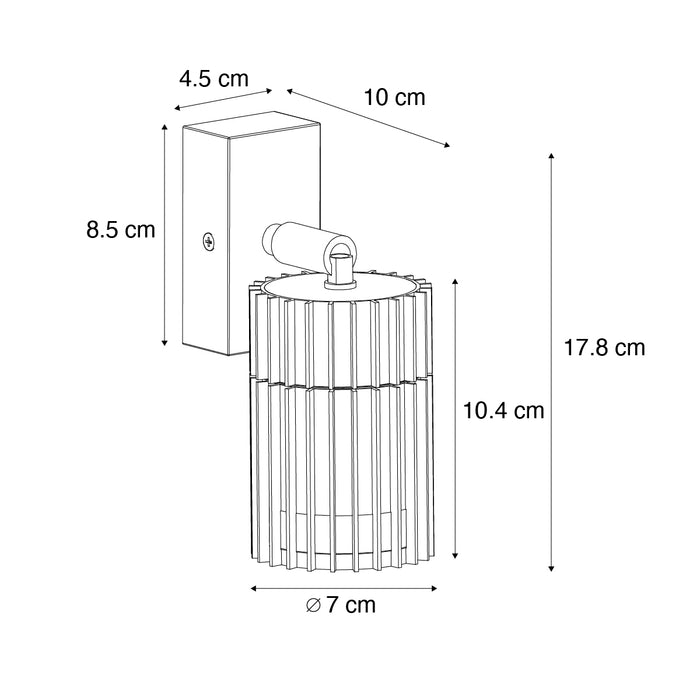 QAZQA Design buiten plafondspot zwart IP44 - Boris