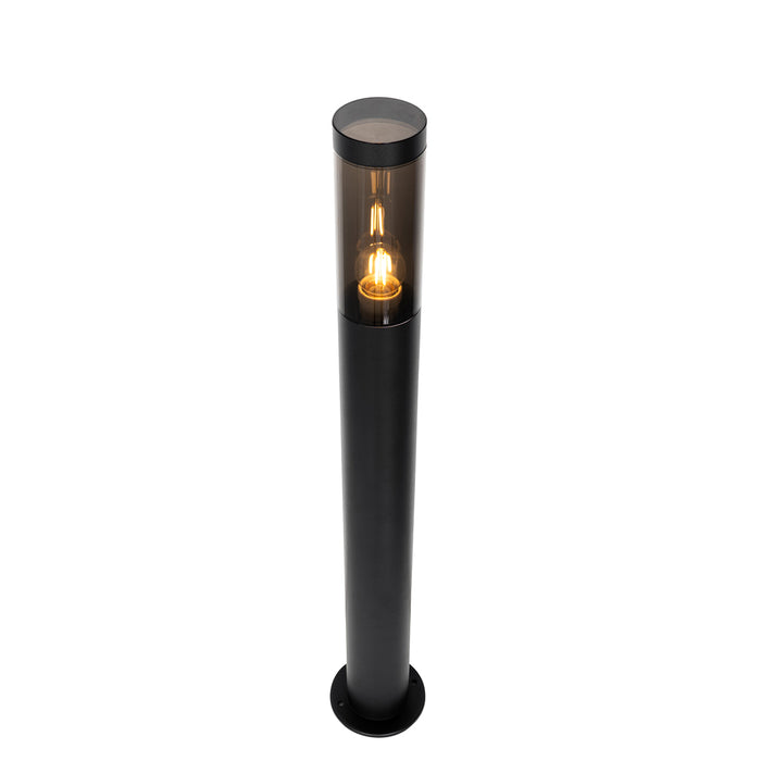 QAZQA Moderne buitenlamp paal zwart 80 cm IP44 - Rox