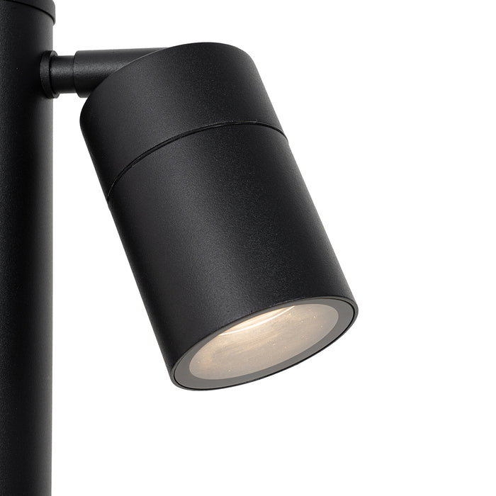 QAZQA Staande buitenlamp zwart 45 cm IP44 verstelbaar 2-lichts - Duo