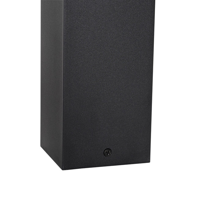 QAZQA Staande buitenlamp zwart met smoke kap 30 cm - Denmark