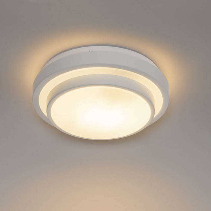 QAZQA Moderne plafondlamp wit 25 cm IP44 - Walden