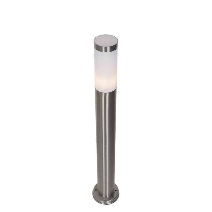 QAZQA Moderne buitenlamp paal staal met opaal 80 cm IP44 - Rox