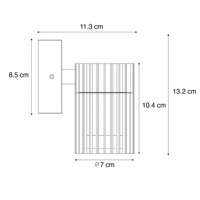 QAZQA Design buiten wandlamp zwart IP44 - Boris