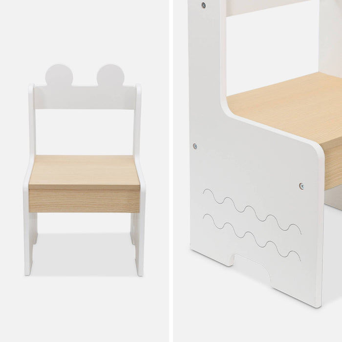 sweeek - Kindertafel + 2 stoelen, met planken