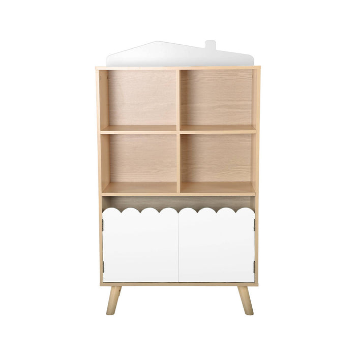 sweeek - Kinderboekenkast met 2 deuren en 4 planken