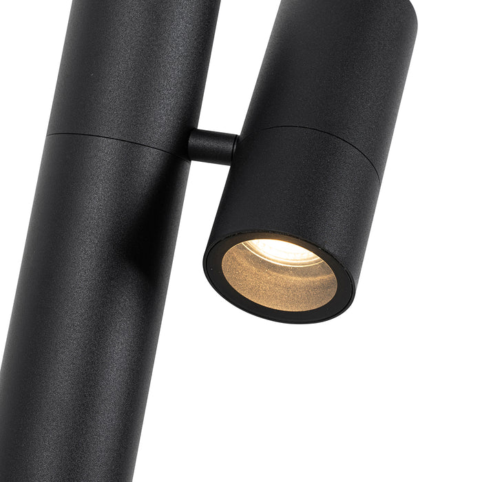 QAZQA Staande buitenlamp zwart 50 cm verstelbaar - Duo