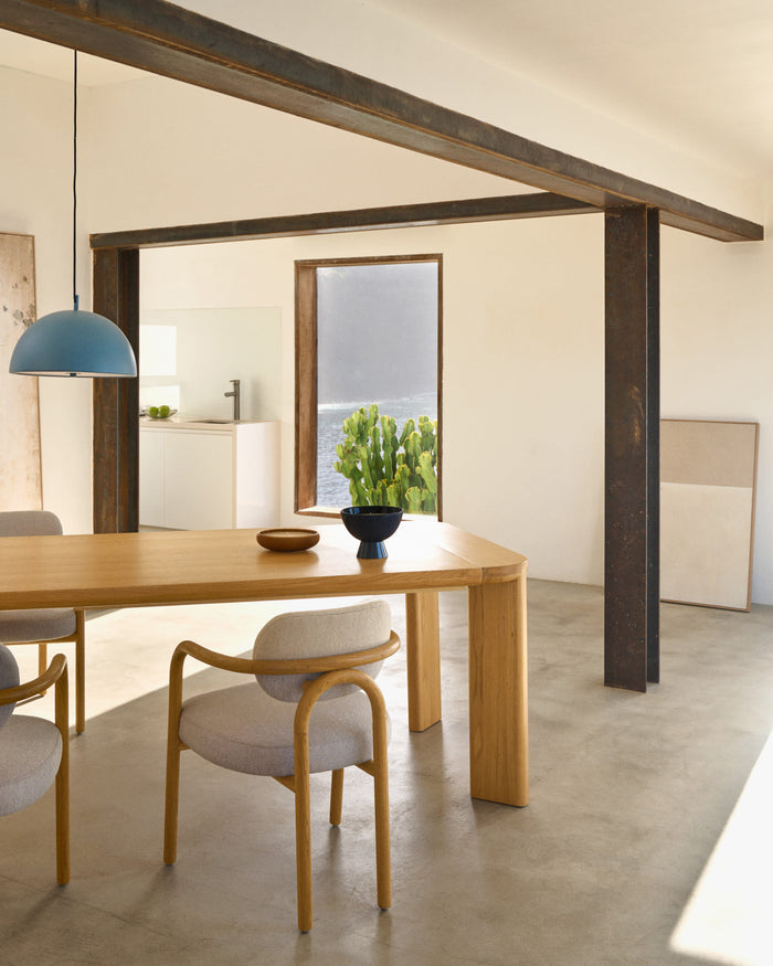 Kave Home - Abstract schilderij Silpa donkerbeige 200 x 120 cm