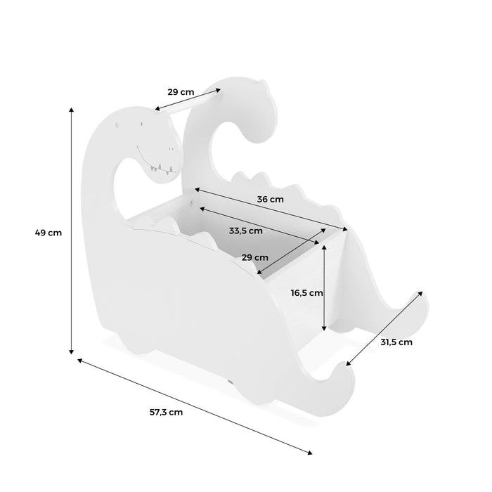 sweeek - Speelgoedkist met wielen, dinosauruslooprek voor kinderen