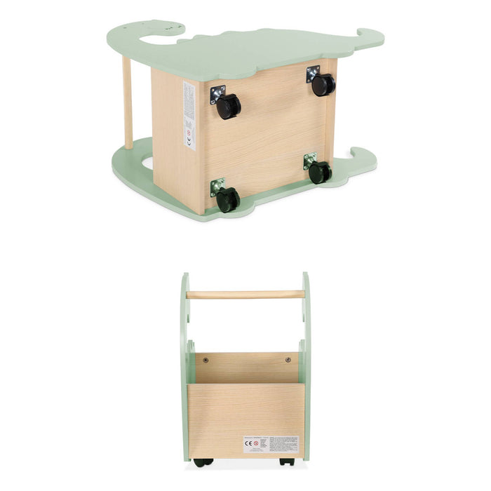 sweeek - Speelgoedkist met wielen, dinosauruslooprek voor kinderen