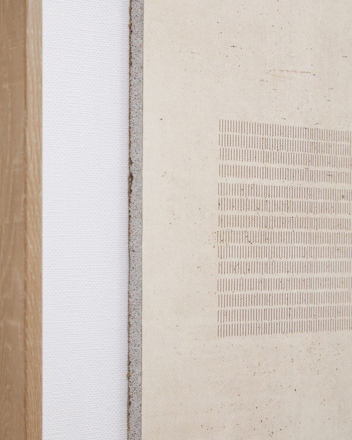 Kave Home - Schilderij Sormina met bruine strepen in het midden 30 x