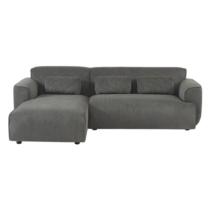 sweeek - 2 tot 3-zits corduroy hoekbank, linkerhoek