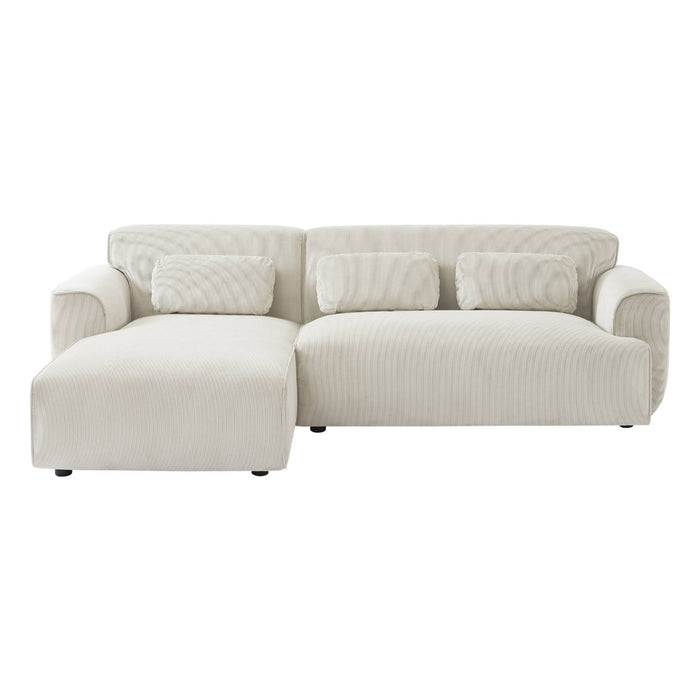 sweeek - 2 tot 3-zits corduroy hoekbank, linkerhoek