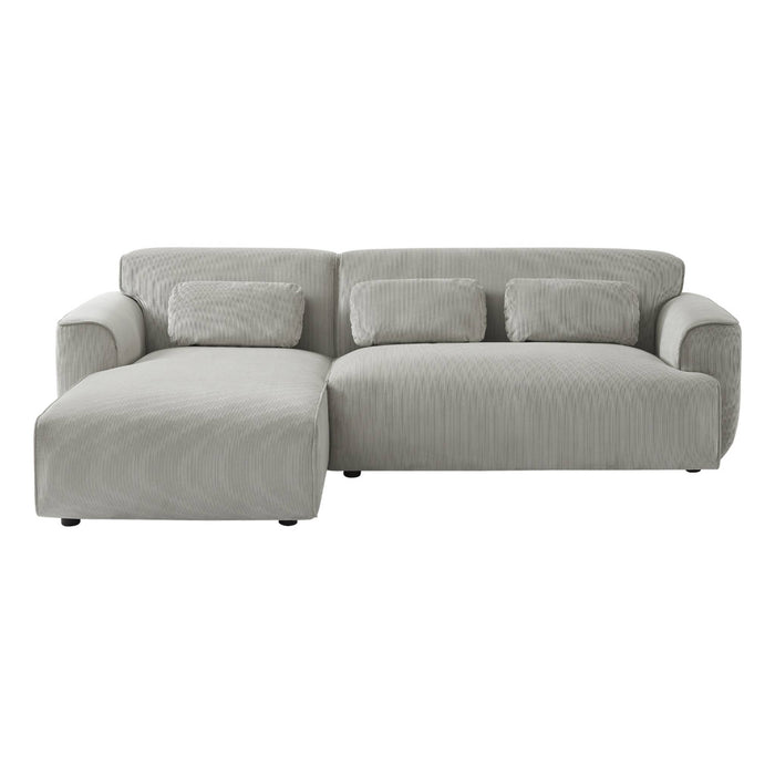 sweeek - 2 tot 3-zits corduroy hoekbank, linkerhoek