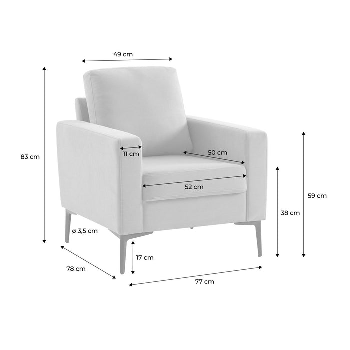 sweeek - Corduroy fauteuil, 1-zits