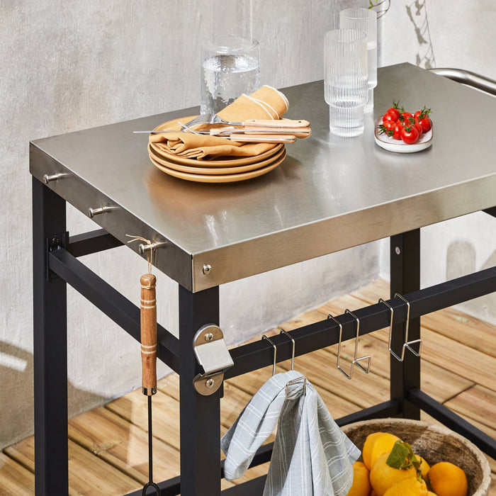 sweeek - Zwarte roltafel, Colbert, L88xB58xH82,8cm