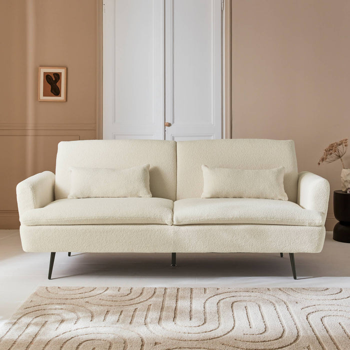 sweeek - 2-3 zits slaapbank in boucléstof