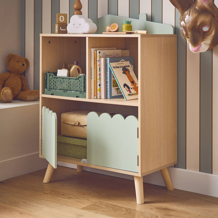 sweeek - Kinderboekenkast met 2 planken en 2 deuren