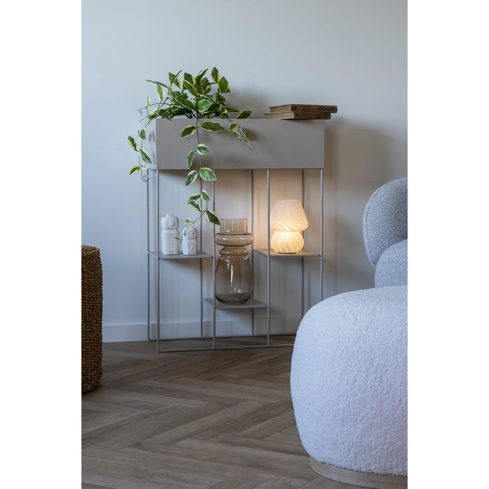 QUVIO Plantenbak met 3 planken - Metaal - Beige