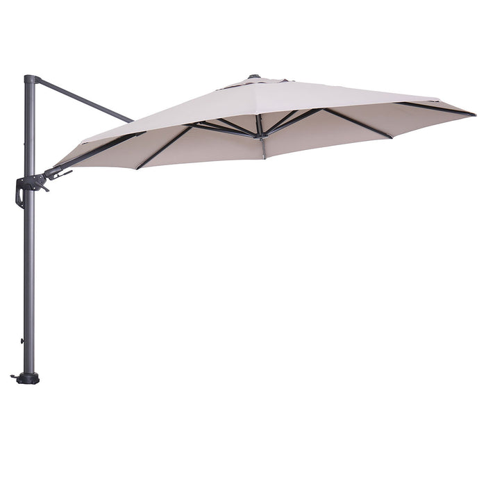 Garden Impressions Hawaii zweefparasol 3.5m zand met voet en hoes