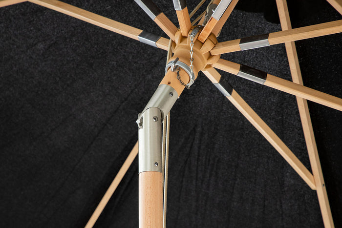 Rebellenclub Junip Parasol - ø330cm - Zwart