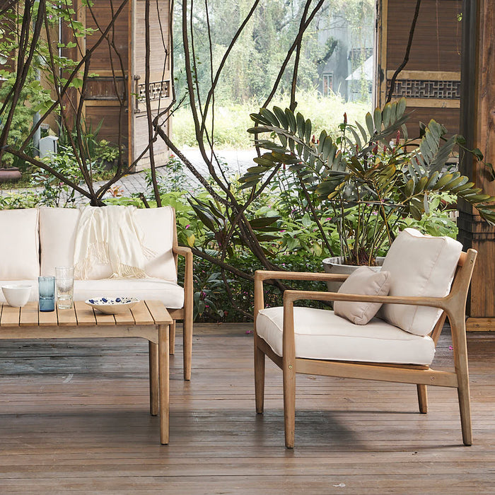 by fonQ Santorini Loungeset - Acaciahout