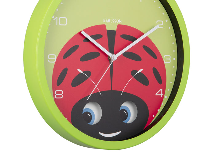 Karlsson - Wall Clock Peekaboo Ladybug