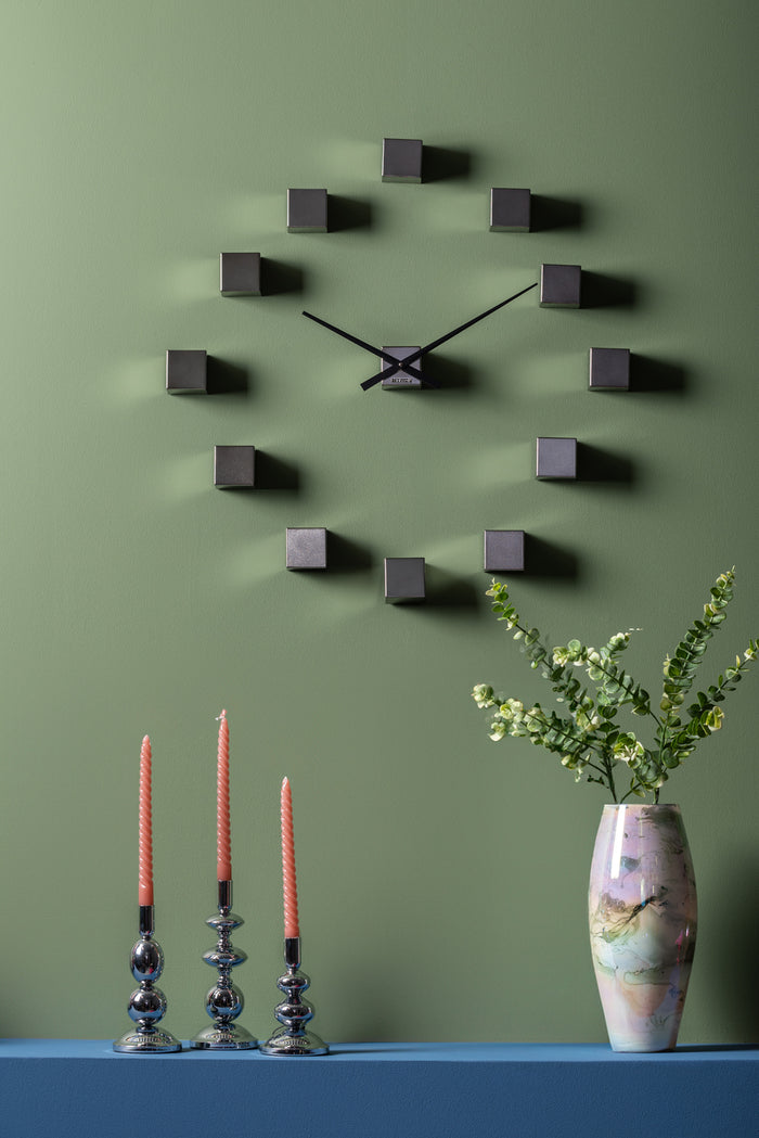 Karlsson - Wall Clock DIY Cubic Metallic
