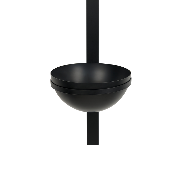 Beliani - ISABELLA - Wandlamp bloempot - Zwart - IJzer