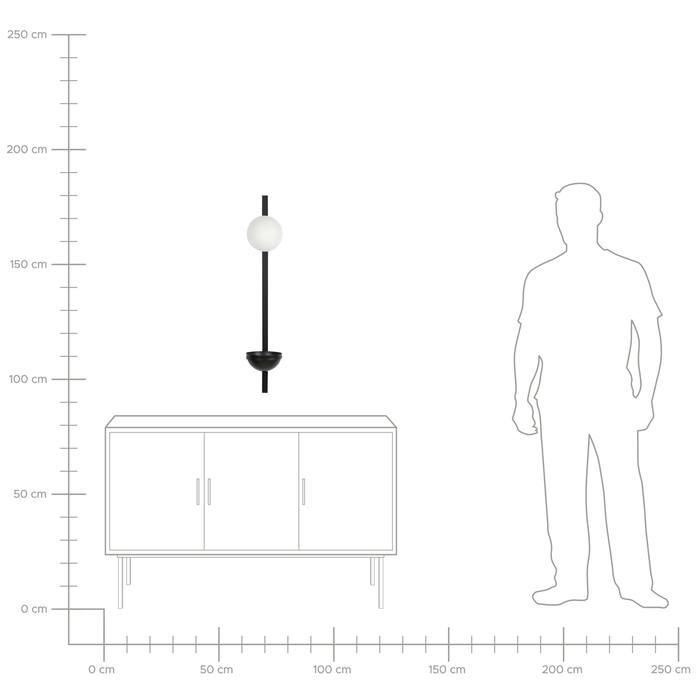 Beliani - ISABELLA - Wandlamp bloempot - Zwart - IJzer