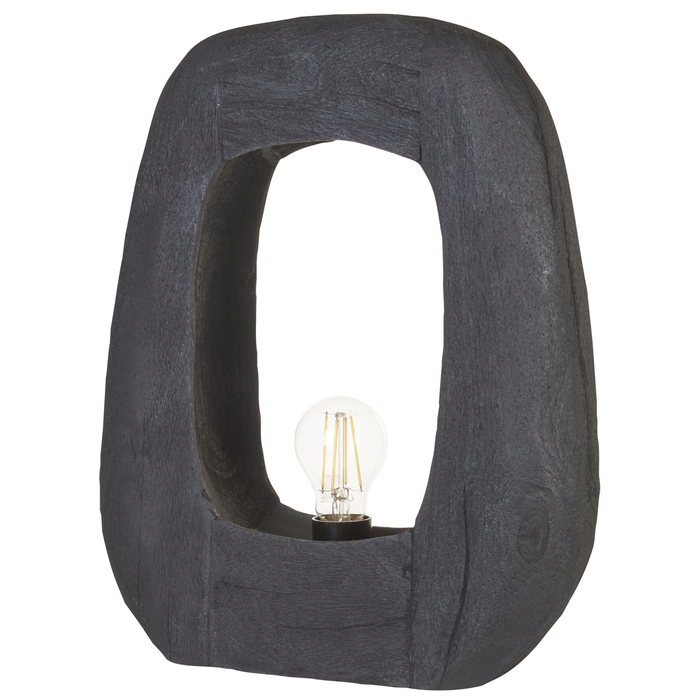 Beliani - AJAY - Tafellamp - Zwart - Hout