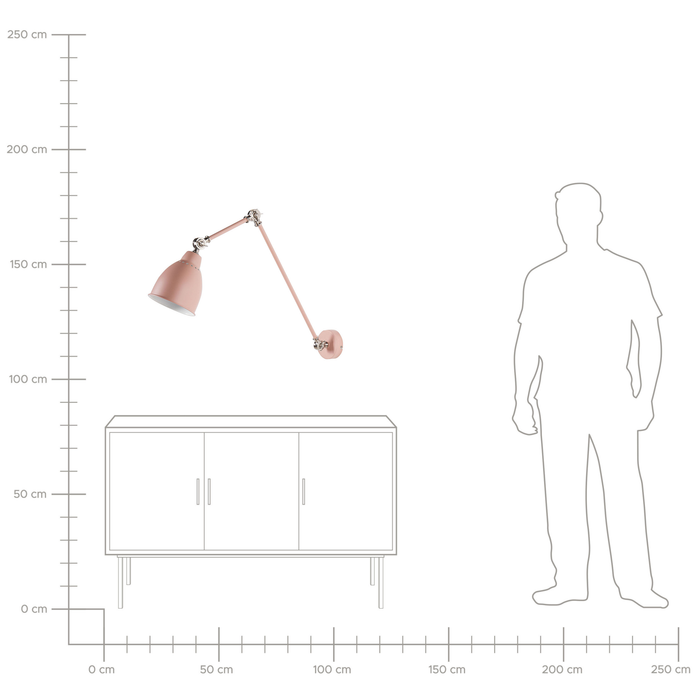 Beliani - MISSISSIPPI L - Wandlamp - Pastelroze - Metaal