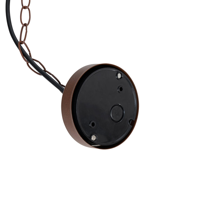 QAZQA Industriële hanglamp roestbruin IP44 - Shell
