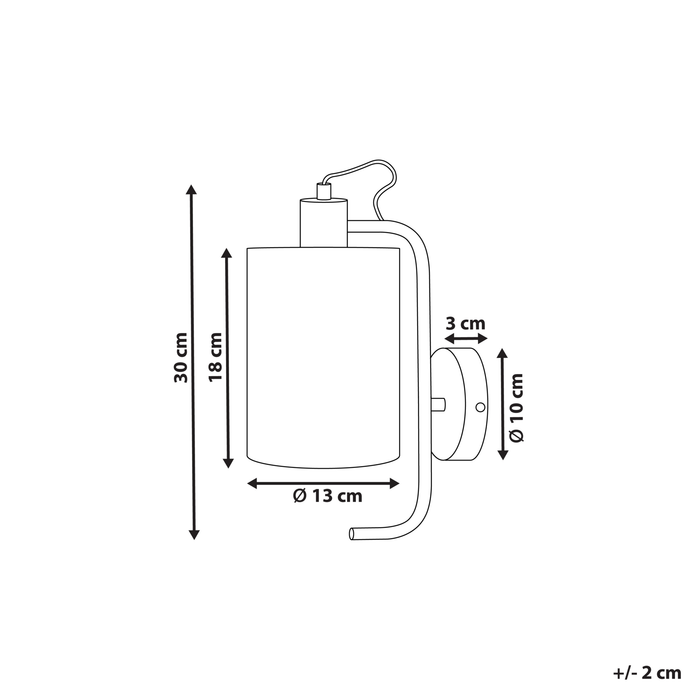 Beliani - LIBERIA - Wandlamp - Koper - Metaal