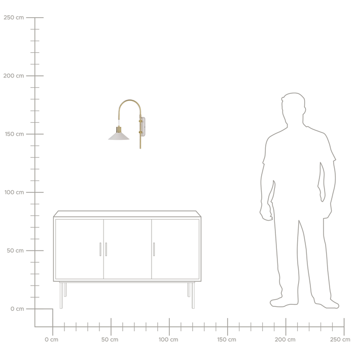 Beliani - SISSA - Wandlamp - Wit - Metaal