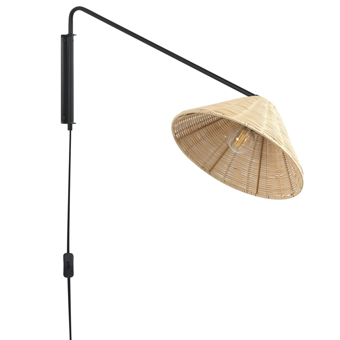 Beliani - PALENA - Wandlamp - Natuurlijk - Rotan