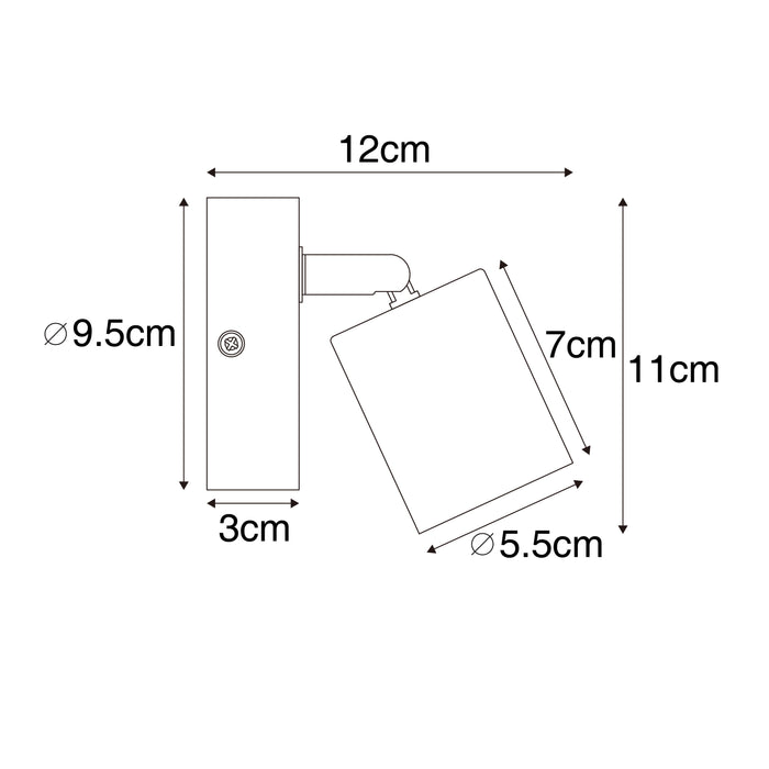 QAZQA Industriële spot zwart met hout kantelbaar - Jeana