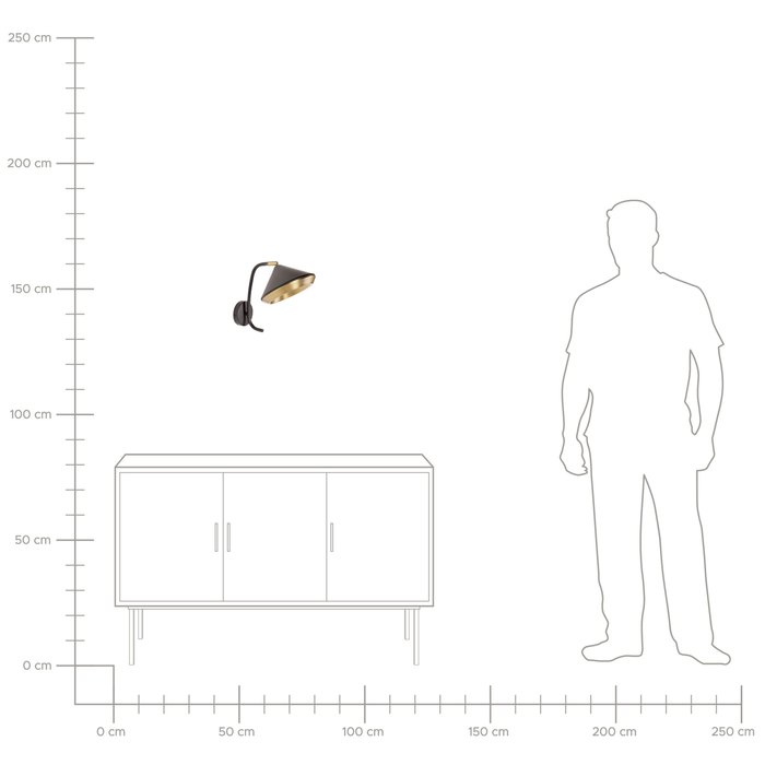 Beliani - MOKVI - Wandlamp - Zwart - Metaal