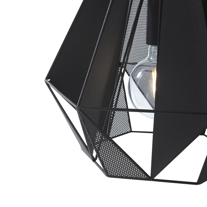 QAZQA Industriële hanglamp zwart met mesh - Carcass