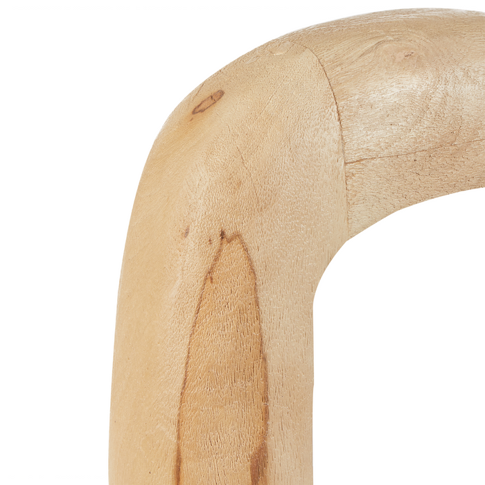 Beliani - AJAY - Tafellamp - Lichtbruin - Mangohout