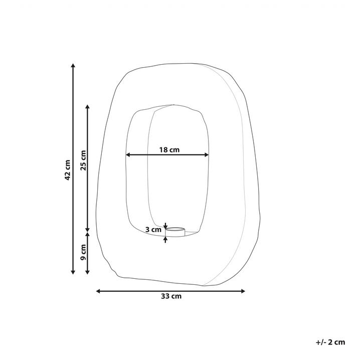 Beliani - AJAY - Tafellamp - Lichtbruin - Mangohout