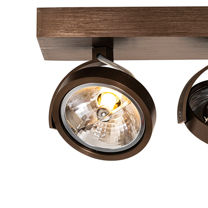 QAZQA Design spot donkerbrons 3-lichts draai- en kantelbaar - Go