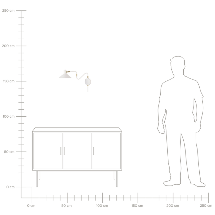 Beliani - BALIEM - Wandlamp - Wit - Metaal