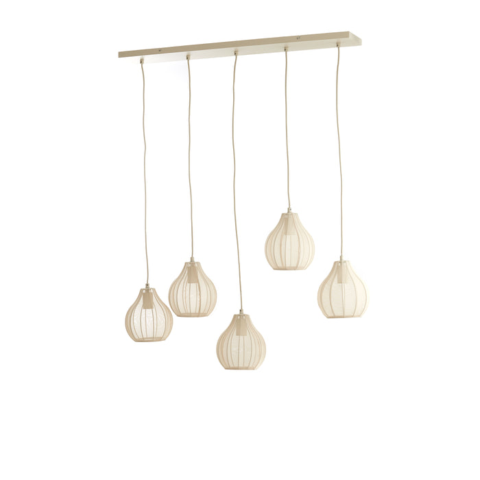 Light & Living Light&living Hanglamp 5L 100x15x21,5 cm ELATI zand