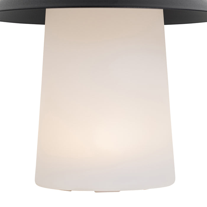 QAZQA Set van 2 tafellampen mushroom zwart incl. LED oplaadbaar -